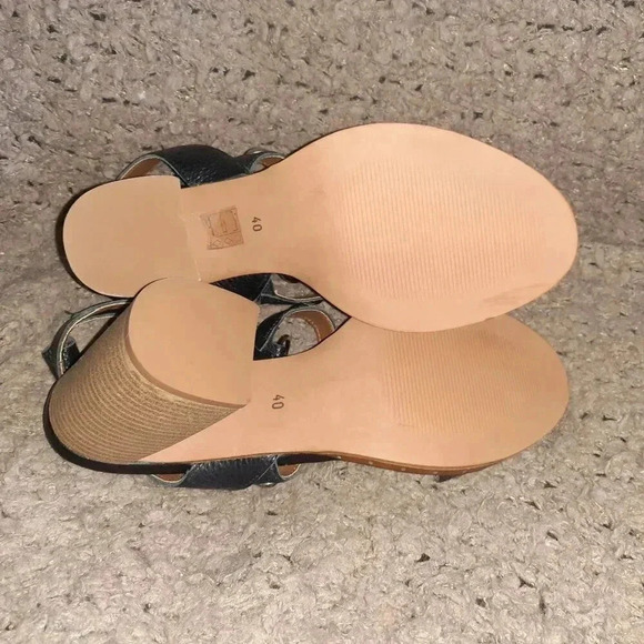 L'INTERVALLE-Bondage Style-Harness/Studs-Black Leather-Sandals-Sz 40-NWOB - Picture 7 of 7